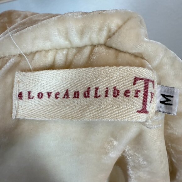 Johnny Was 4 Love & Liberty Peplum Hoodie Jacket Velvet Victorian Ivory Medium - Picture 6 of 8